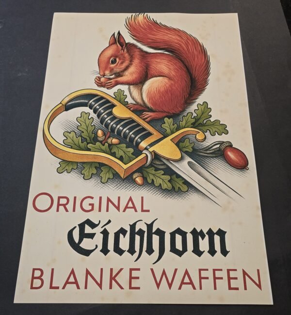 WW2 German Carl Eickhorn Squirrel Dagger Sword Knife Maker Poster