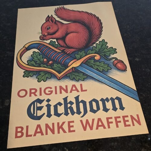 WW2 German Carl Eickhorn Squirrel Dagger Sword Knife Maker Poster 2