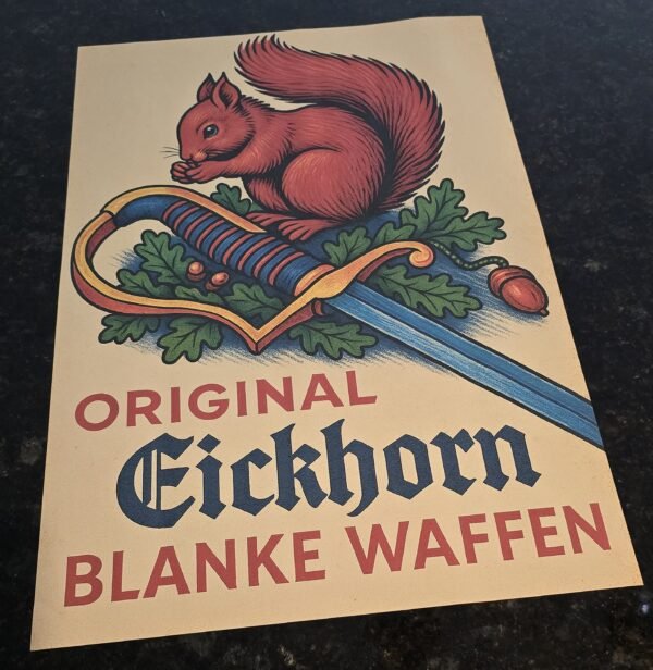 WW2 German Carl Eickhorn Squirrel Dagger Sword Knife Maker Poster 2