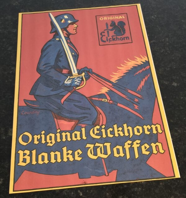 WW2 German Carl Eickhorn Mounted Police Dagger Sword Knife Maker Poster