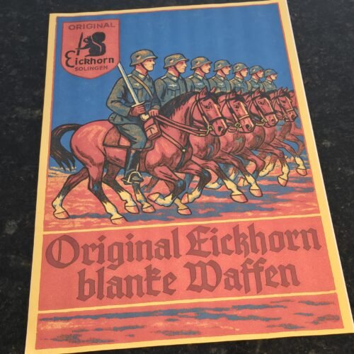 WW2 German Carl Eickhorn Mounted Wehrmacht Cavalry Dagger Sword Knife Maker Poster