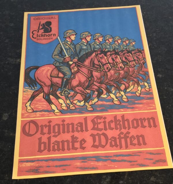 WW2 German Carl Eickhorn Mounted Wehrmacht Cavalry Dagger Sword Knife Maker Poster