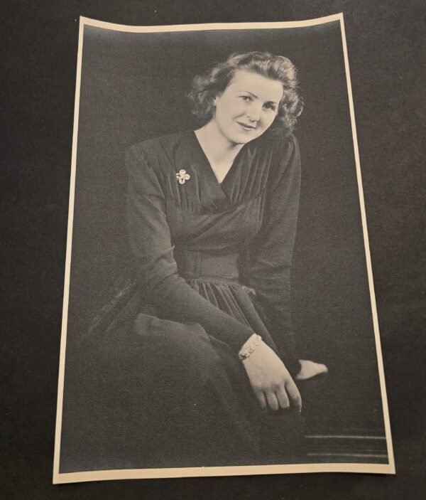 Vintage Eva Braun Large Portrait Photo 12x8 WWII German Third Reich Era Style