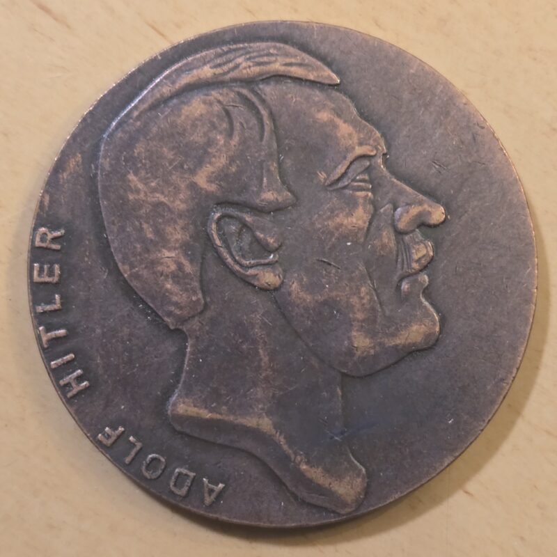 20260131_150243 Large Bronze Adolf Hitler Medal Medallion WW2 Nazi German Third Reich Propaganda Coin