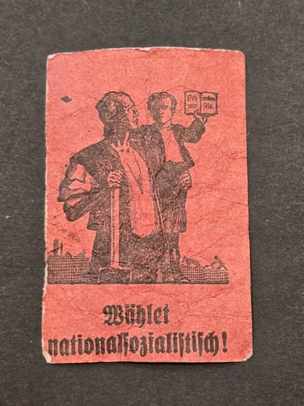 20260227_181218.jpg Vote National Socialist! WW2 German NSDAP Third Reich Voting leaflet Pamphlet