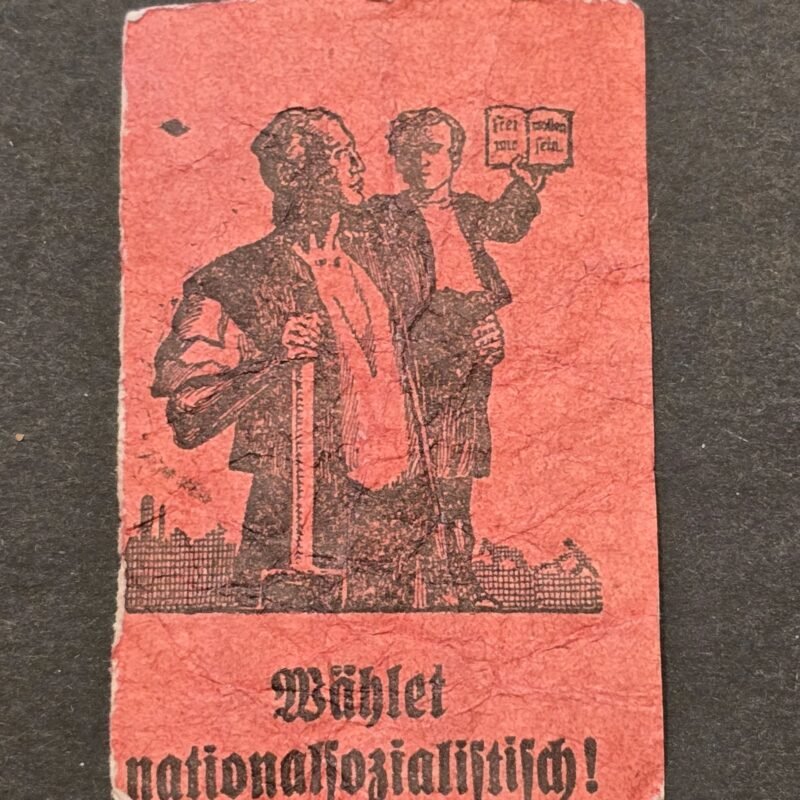 20260227_181218.jpg Vote National Socialist! WW2 German NSDAP Third Reich Voting leaflet Pamphlet