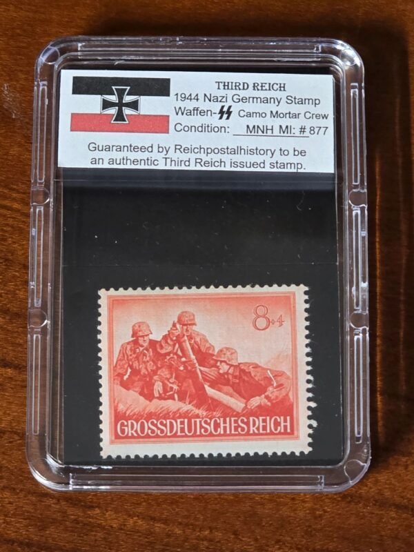 20260307_1800260.jpg Waffen SS Camo Mortar Crew Stamp w Slab Case MNH WW2 Nazi German NSDAP Third reich issue