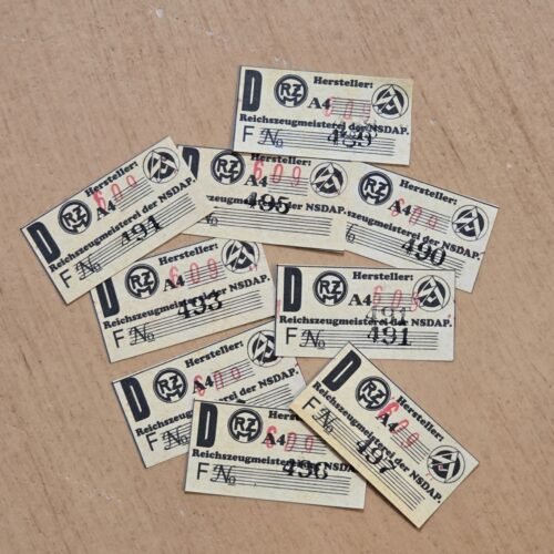 20260309_173454.jpg NSDAP SA RZM Tags x 10 For WW2 German Cloth Insignia Patches Collar tabs