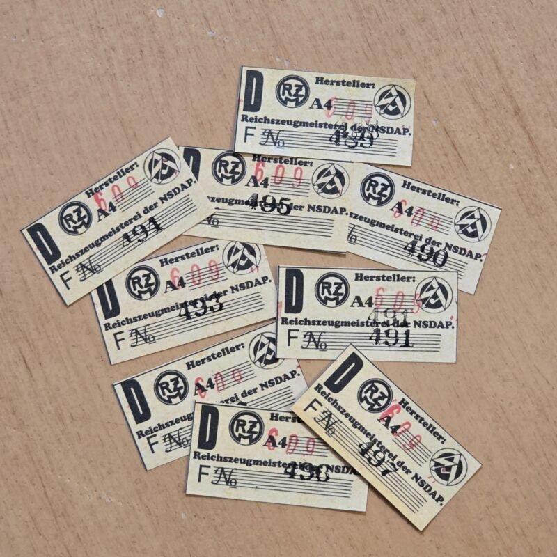 20260309_173454.jpg NSDAP SA RZM Tags x 10 For WW2 German Cloth Insignia Patches Collar tabs