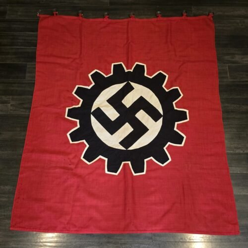 20260329_154252.jpg HUGE WW2 Nazi German NSDAP DAF Standard Third Reich Swastika Flag Banner