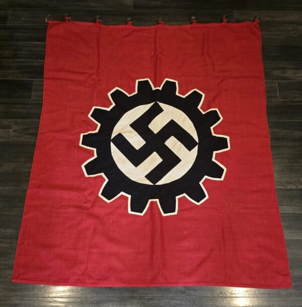 20260329_154252.jpg HUGE WW2 Nazi German NSDAP DAF Standard Third Reich Swastika Flag Banner