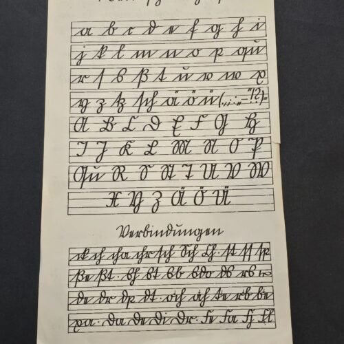 20260401_113504.jpg Third Reich Germanic Sutterlin Gothic Script Hand Writing Chart Paper