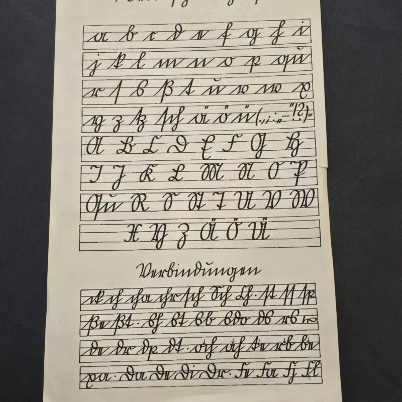 20260401_113504.jpg Third Reich Germanic Sutterlin Gothic Script Hand Writing Chart Paper