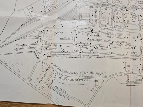 20260401_115129.jpg Original WWII German Industrial Map Wesseling Oil Plant Bomb Damage 1944 Plan