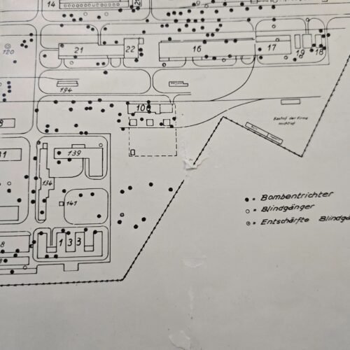 20260401_115133.jpg Original WWII German Industrial Map Wesseling Oil Plant Bomb Damage 1944 Plan