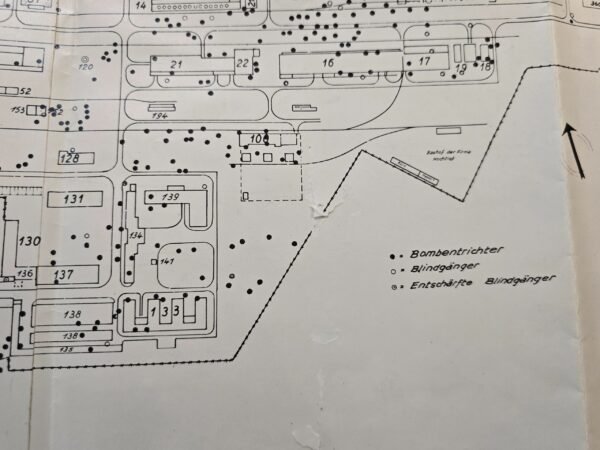 20260401_115133.jpg Original WWII German Industrial Map Wesseling Oil Plant Bomb Damage 1944 Plan