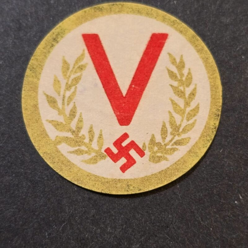 20260401_151432.jpg Nazi German Third Reich Stamp “V” Victory Symbol Propaganda Issue Label Vignette
