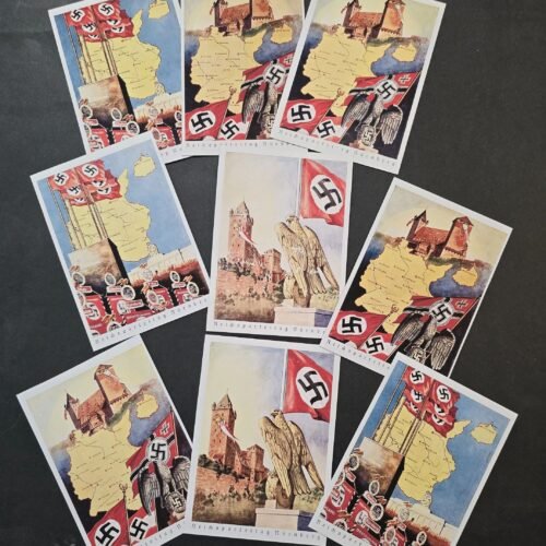NSDAP Reichsparteitag Nurnberg Postcard Collection Complete set w Puzzle Back WW2 Nazi German