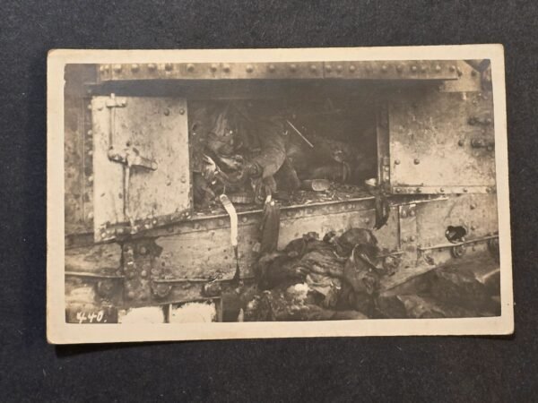 20260427_162415.jpg WWI German Bunker Death Photo Burned Soldiers Graphic Battlefield Scene Postcard