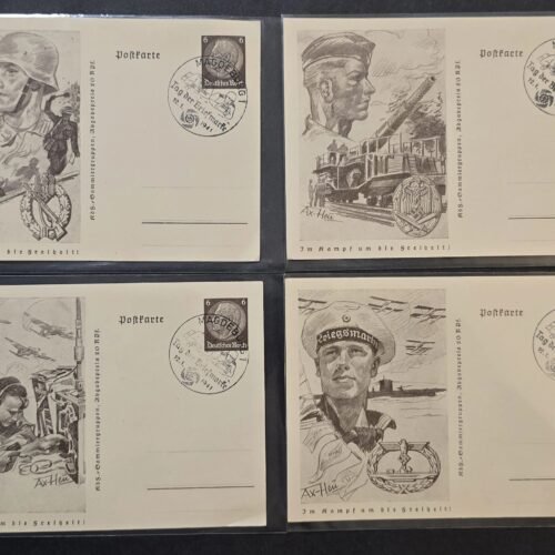 20260427_162805.jpg WW2 Nazi German Third Reich Propaganda Postcard Set Tag der Briefmarke 1941