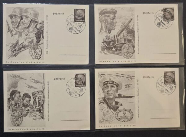 20260427_162805.jpg WW2 Nazi German Third Reich Propaganda Postcard Set Tag der Briefmarke 1941