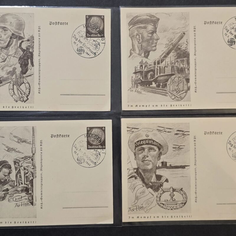 20260427_162805.jpg WW2 Nazi German Third Reich Propaganda Postcard Set Tag der Briefmarke 1941