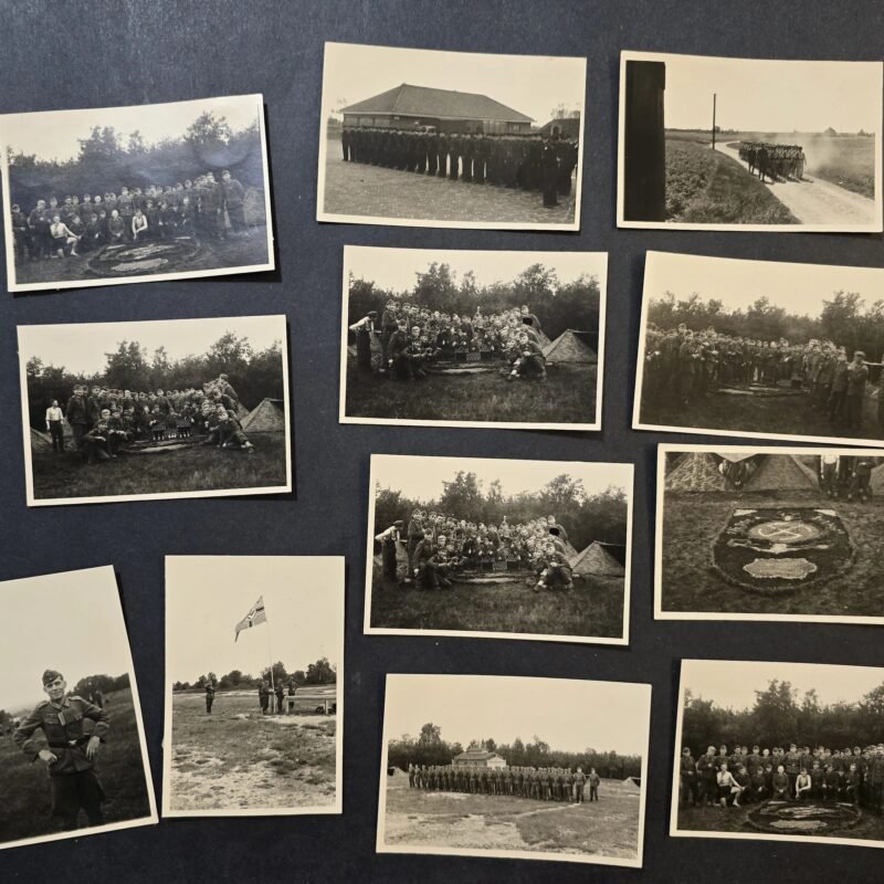 20260427_164131.jpg WWII German Soldier Photo lot x 12 Camp Training Flag Swastika Memorial Ceremony Photo Lot