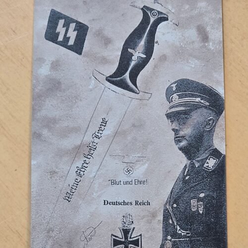 SS Himmler Honor Dagger Postcard WW2 Nazi German Third Reich Postal Card
