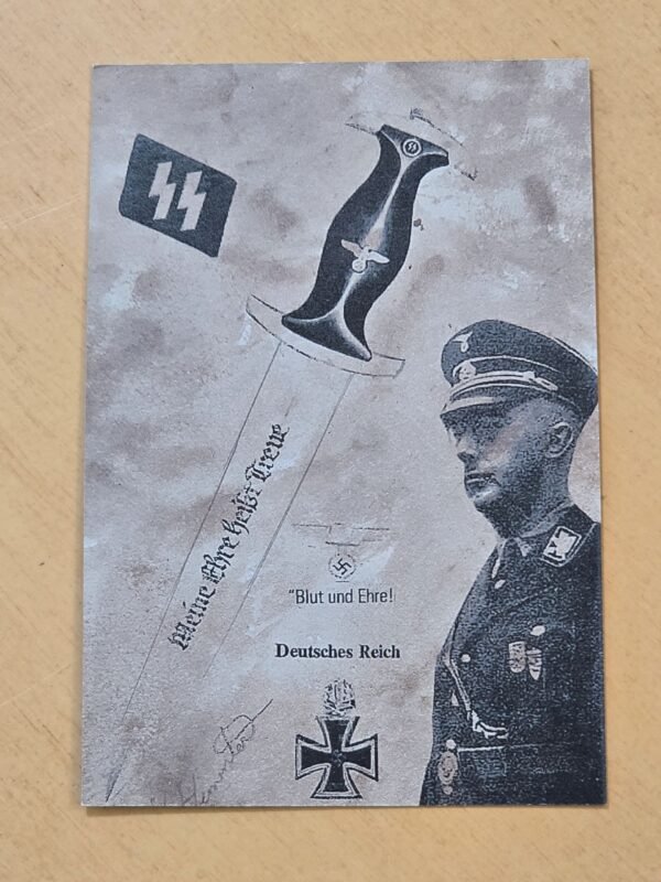 SS Himmler Honor Dagger Postcard WW2 Nazi German Third Reich Postal Card
