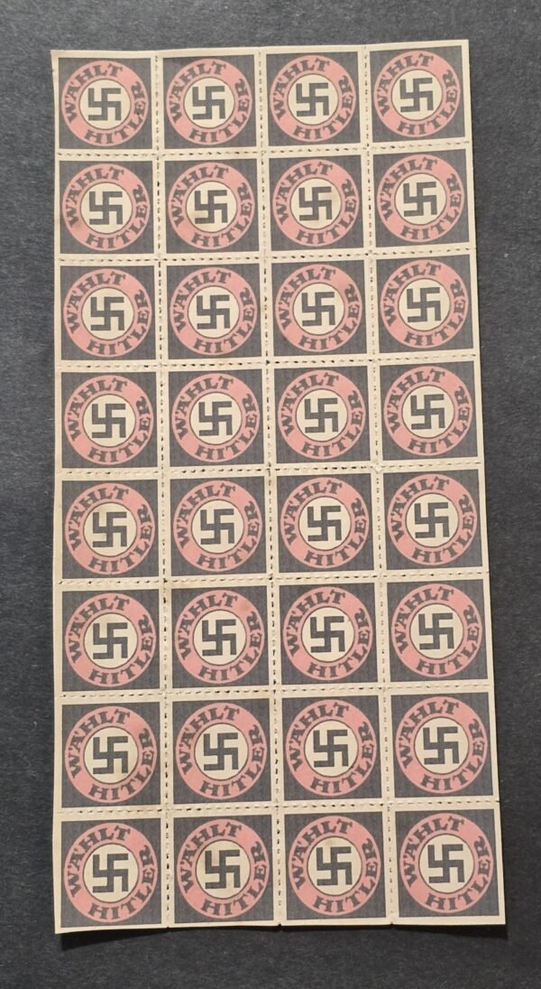 Vote Adolf Hitler National Socialist Voting Stamp sheet x 32 MNH Third Reich WW2 Nazi German