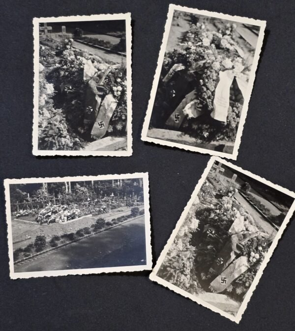 20260502_154714.jpg WW2 German NSDAP Third Reich Funeral Photo lot w Swastika & Iron Cross Sashes