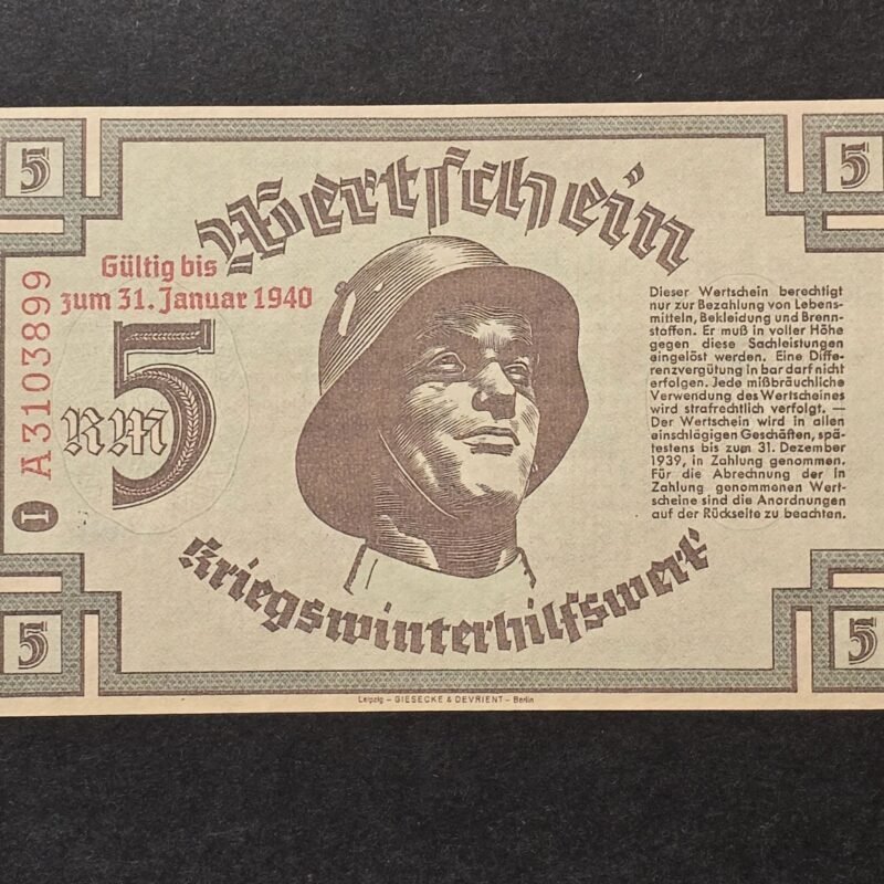 20260506_155547.jpg 1940 German Third Reich Steel Helmet Soldier Notgeld Currency Note