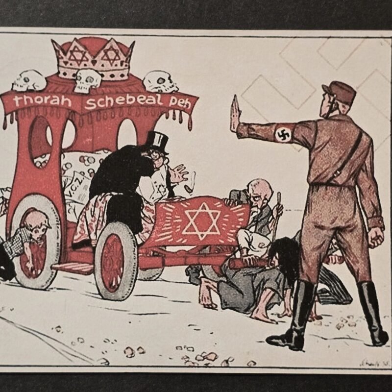 20260506_160311.jpg HALT! No Jews or Jewish goods allowed! WW2 German SA Stormtrooper Propaganda Postcard