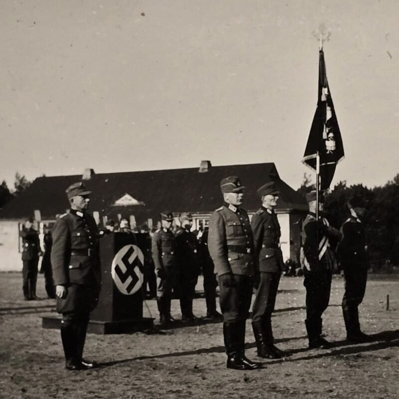 20260506_161954.jpg WW2 Nazi German Third Reich RAD Ceremony Photo Standarte Flag Bearers Formation Scene