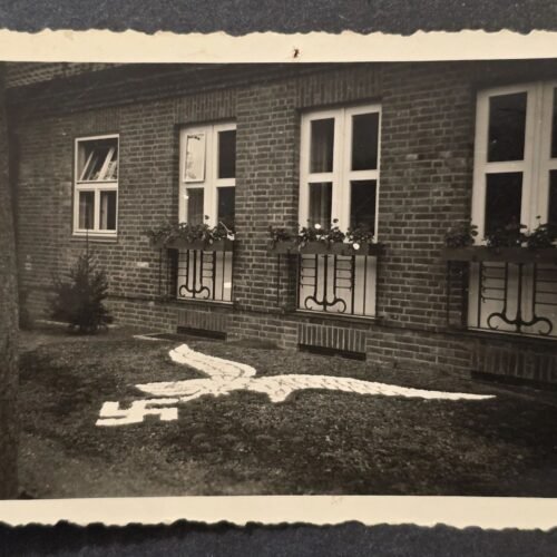 20260506_162056.jpg WWII German Luftwaffe Barracks Photograph Munster Swastika Eagle Lawn Display