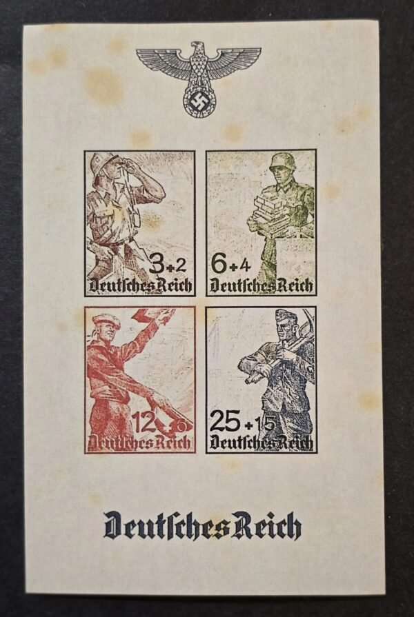 20260506_163620.jpg WW2 Nazi German NSDAP Third Reich Military War Heroes Souvenir Stamp Sheet MNH