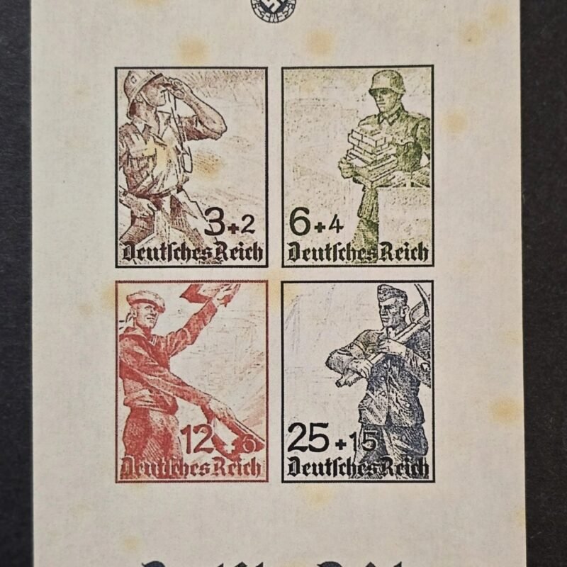 20260506_163620.jpg WW2 Nazi German NSDAP Third Reich Military War Heroes Souvenir Stamp Sheet MNH