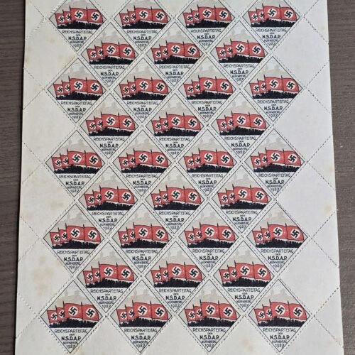 20260506_173146.jpg Nazi German Reichsparteitag 1927 NSDAP Propaganda Stamp Sheet