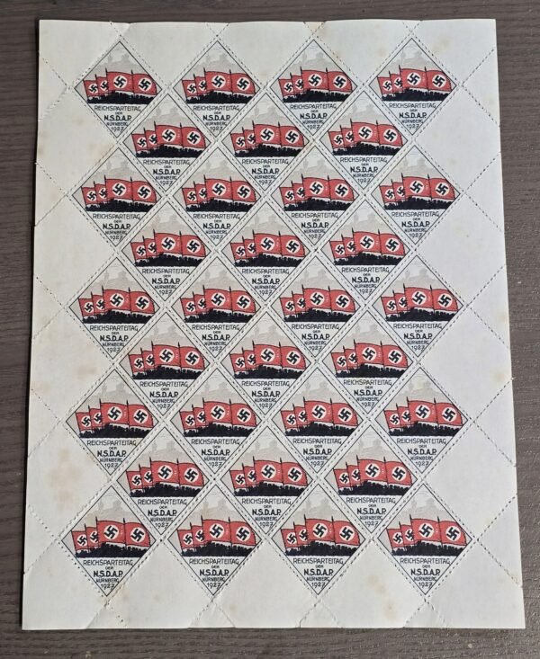20260506_173146.jpg Nazi German Reichsparteitag 1927 NSDAP Propaganda Stamp Sheet