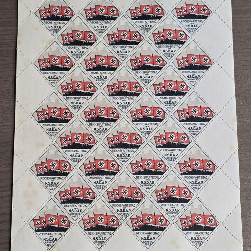 20260506_173146.jpg Nazi German Reichsparteitag 1927 NSDAP Propaganda Stamp Sheet