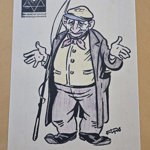 20260508_134600-095e9bf.jpg Anti Semitic Jewish Poster The Solution WW2 Nazi German NSDAP Third Reich Poster Print