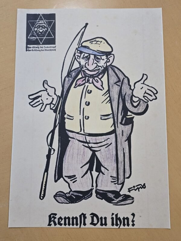 20260508_134600-095e9bf.jpg Anti Semitic Jewish Poster The Solution WW2 Nazi German NSDAP Third Reich Poster Print