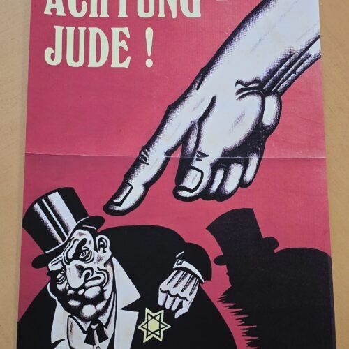ACHTUNG JUDE! WARNING JEWS Anti Semitic Jewish WW2 Nazi German NSDAP Third Reich Poster Print