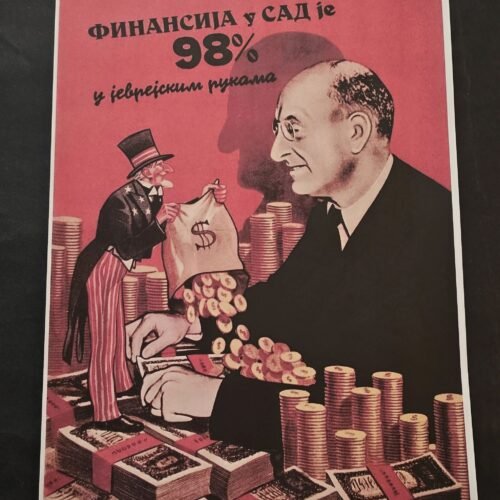 20260508_141152-c8a8f78.jpg WW2 Serbian Finance Anti-Semitic USA Jewish Propaganda Poster Print 98 Percent