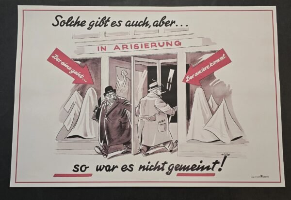 20260508_141228-99d78ce.jpg WW2 Nazi German Anti-Semitic Jewish Aryanization Cartoon Poster Print