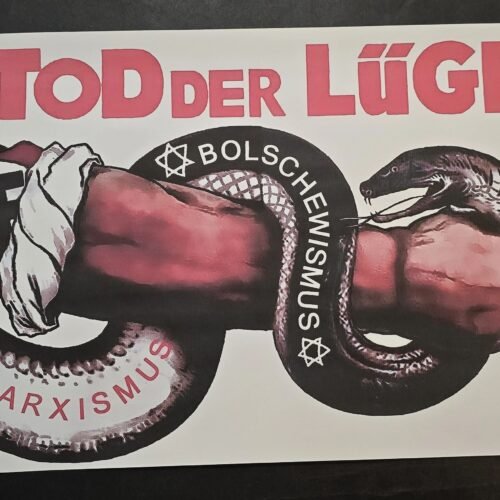 20260508_141339-e9bf7c1.jpg Jewish Snake Serpent Crushed WW2 Nazi German Anti-Semitic Poster Print