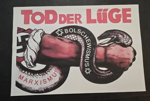 20260508_141339-e9bf7c1.jpg Jewish Snake Serpent Crushed WW2 Nazi German Anti-Semitic Poster Print