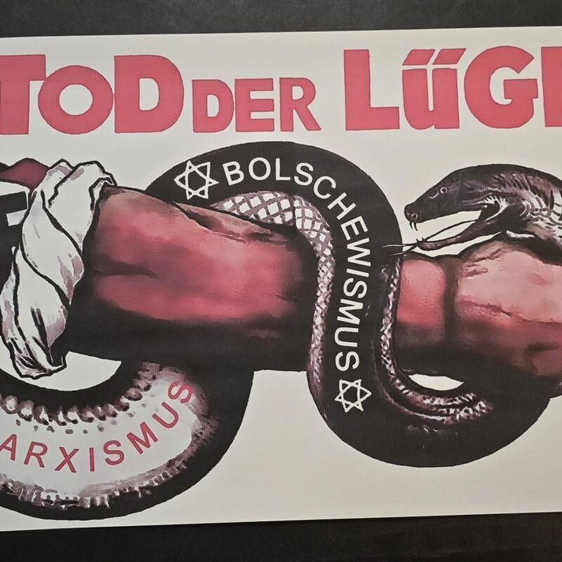 20260508_141339-e9bf7c1.jpg Jewish Snake Serpent Crushed WW2 Nazi German Anti-Semitic Poster Print