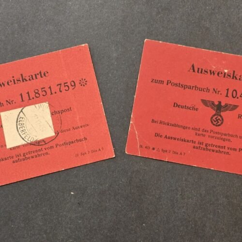 20260509_144932.jpg Original WWII German Deutsche Reichspost Postsparbuch Ausweiskarte ID Card Lot