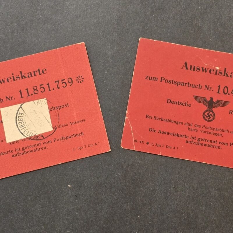 20260509_144932.jpg Original WWII German Deutsche Reichspost Postsparbuch Ausweiskarte ID Card Lot
